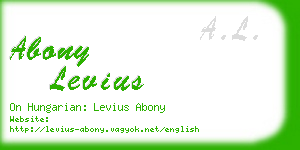 abony levius business card
